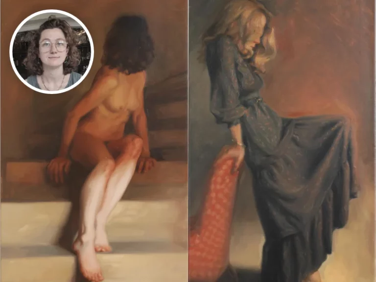 Calendrier stage Lydia CECIL avec son tableau peinture à l'huile