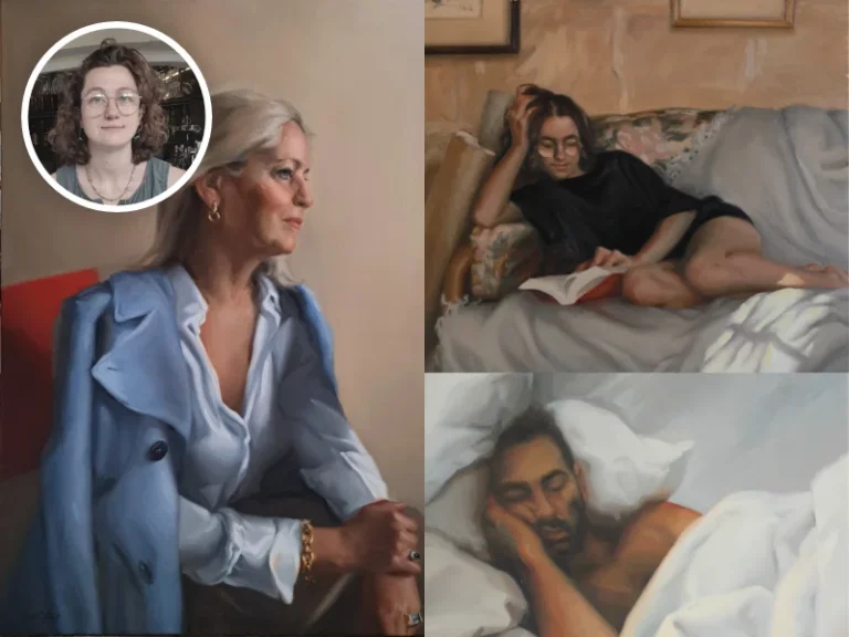 Calendrier stage Lydia CECIL avec son tableau peinture à l'huile