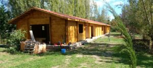 Le Grand Castillon Logement - gîte Intérieur gîte en bois en construction
